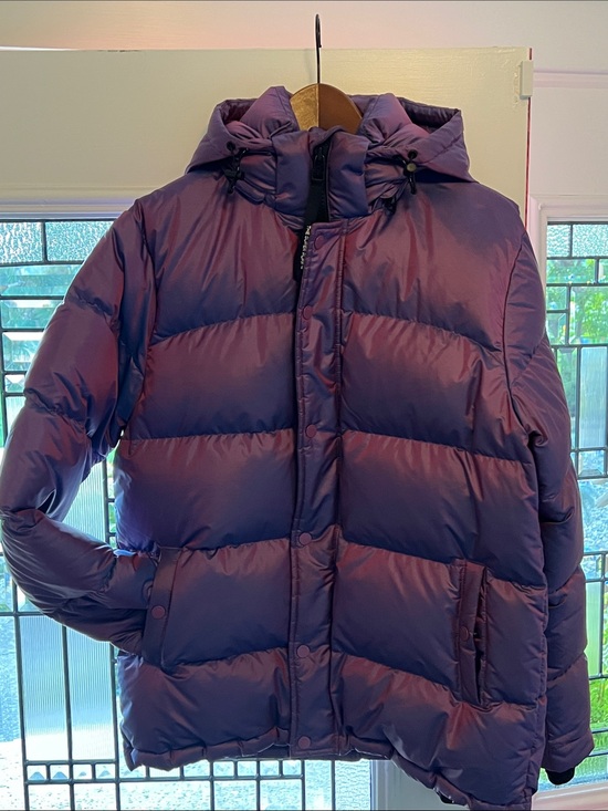 TNA Jackets & Blazers - TNA Women's Hooded Puffer Jacket - Deep Purple